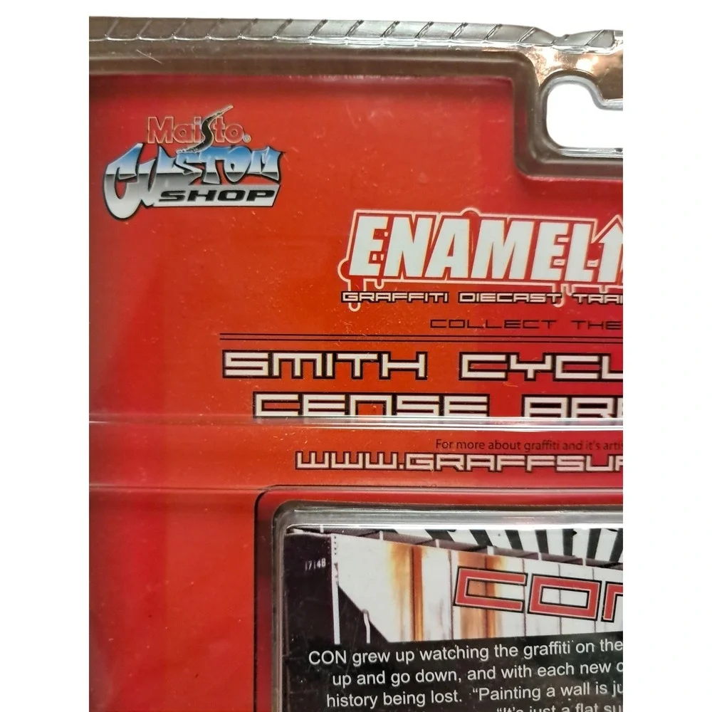 Maisto Enamelz Graffiti Train Diecast Box Car CON Yellow B&O Custom Shop‎ Sealed